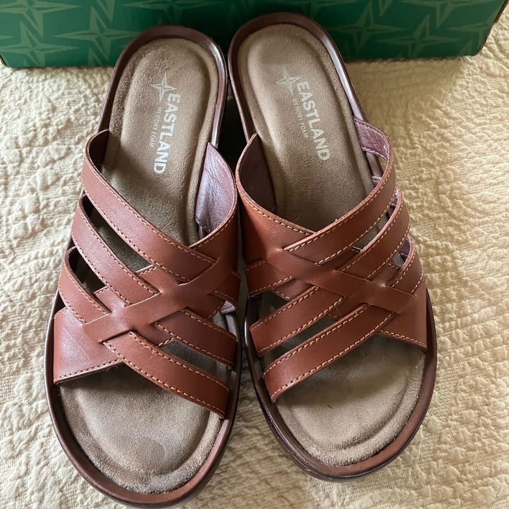Eastland Brown Leather Sandals